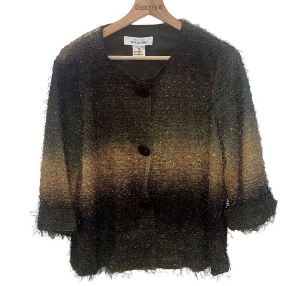 Exclusively MISOOK Ombré Shaggy Style Women’s Blazer Jacket - Picture 1 of 5